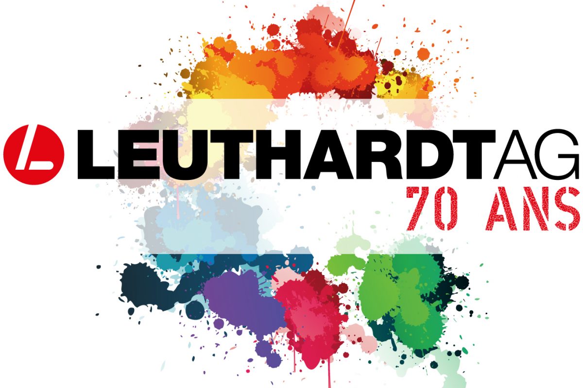 LEUTHARDT AG logo 70 ans étiquettes